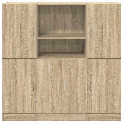 Ensemble d'armoires de cuisine 3 pcs chêne sonoma