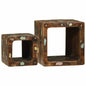 Meuble TV 2 pcs Multicolore bois de récupération massif