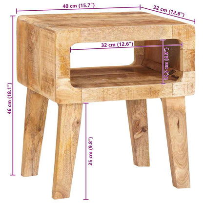 Tables d'appoint 40 x 32 x 46 cm bois de manguier massif