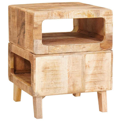 Tables d'appoint Marron 40 x 40 x 49 cm bois de manguier massif