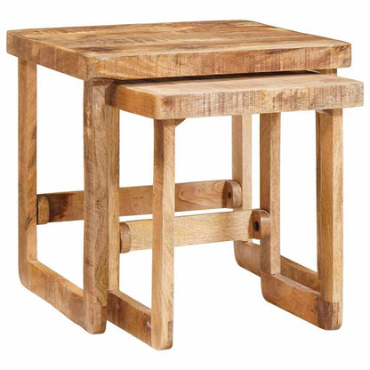 Tables d'appoint Marron bois de manguier massif