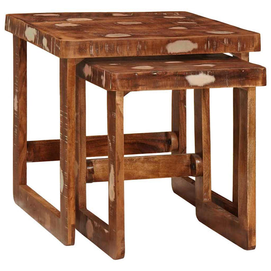 Tables d'appoint Multicolore bois de récupération massif