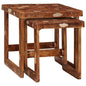 Tables d'appoint Multicolore bois de récupération massif
