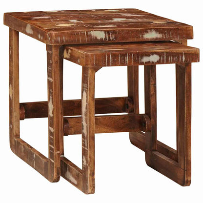 Tables d'appoint Multicolore bois de récupération massif