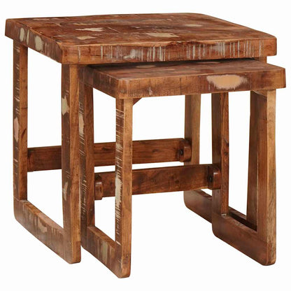 Tables d'appoint Multicolore bois de récupération massif