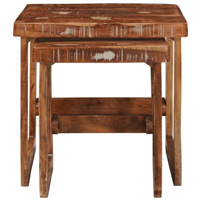 Tables d'appoint Multicolore bois de récupération massif