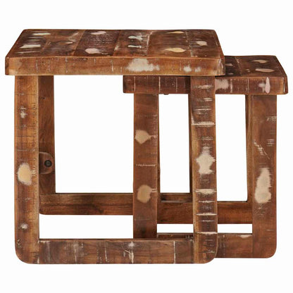 Tables d'appoint Multicolore bois de récupération massif