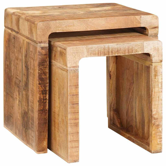 Tables d'appoint Marron bois de manguier massif