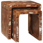 Tables d'appoint Multicolore bois de récupération massif