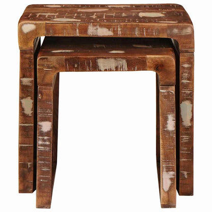 Tables d'appoint Multicolore bois de récupération massif