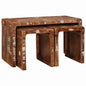 Tables gigognes 3 pcs bois de récupération massif