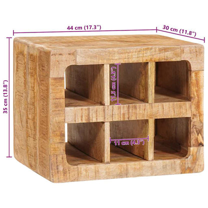 Étagère à vin Marron 44 x 30 x 35 cm bois de manguier massif