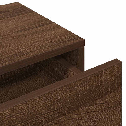 Étagère murale avec tiroirs chêne marron bois d'ingénierie