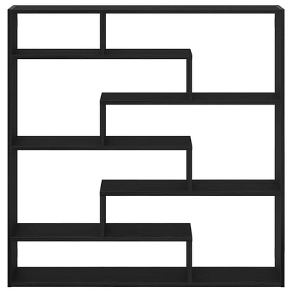 Étagère cube murale 7 compartiments noir bois d'ingénierie