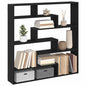 Étagère cube murale 7 compartiments noir bois d'ingénierie