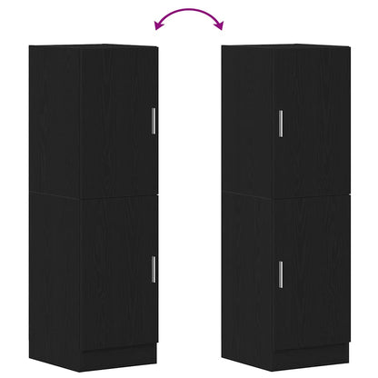 Mueble de cocina negro 38x41,5x131,5 cm madera de ingeniería