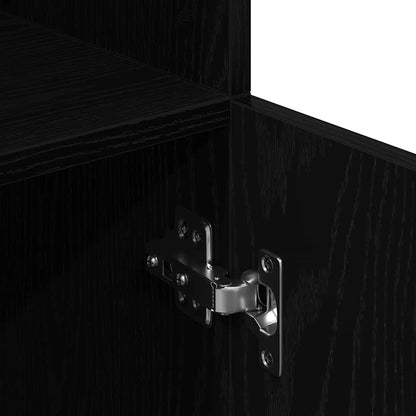 Mueble de cocina negro 57x41,5x131,5 cm madera de ingeniería