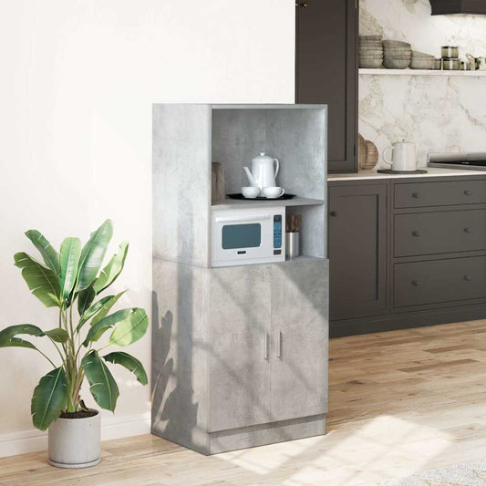 Mueble de cocina gris hormigón 57x41,5x131,5 cm madera de ingeniería