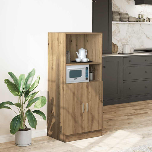 Mueble de cocina de roble hecho a mano 57x41,5x131,5 cm