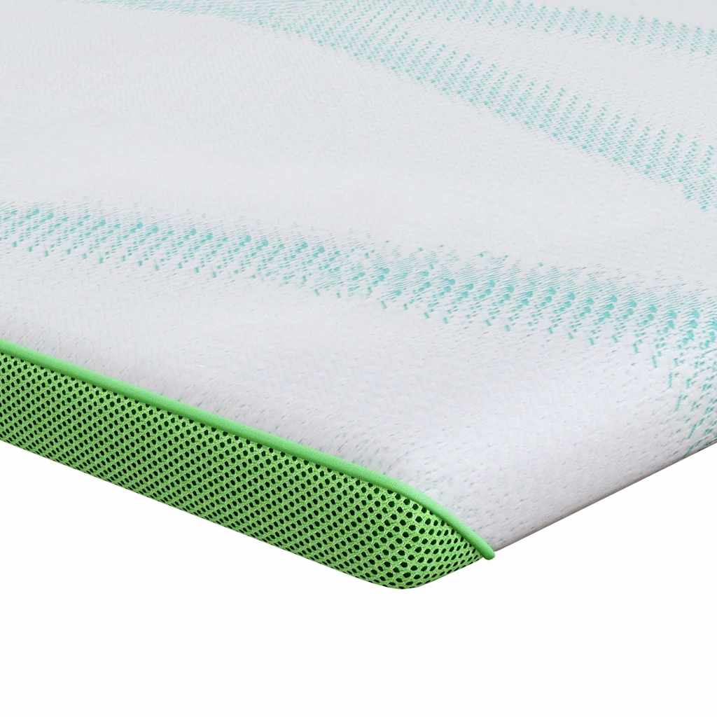 Coussins de Matelas Blanc et vert 70 x 200 cm