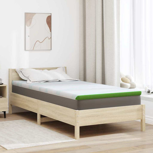 Coussins de Matelas Blanc et vert 120 x 200 cm