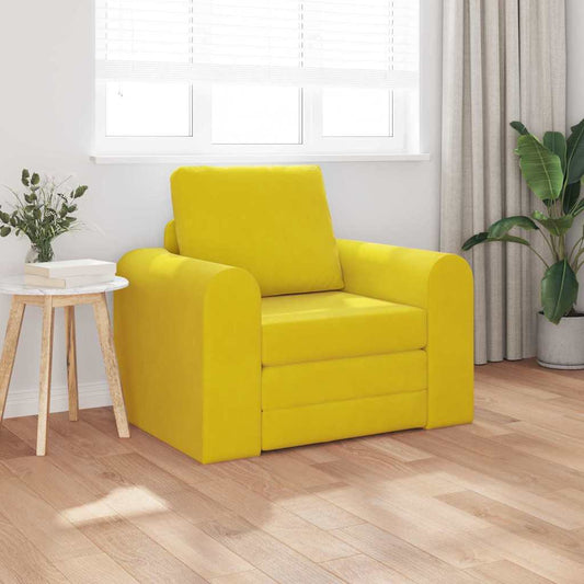 Canapé-Lit Jaune 98 x 71 x 83 cm Velours