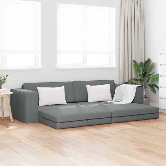 Canapé-lit Gris foncé 245 x 78 x 77 cm tissu