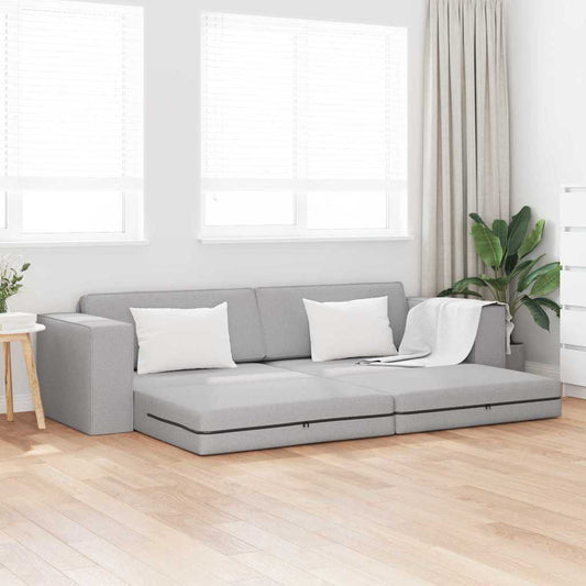 Canapé-lit Gris nuage 245 x 78 x 77 cm tissu