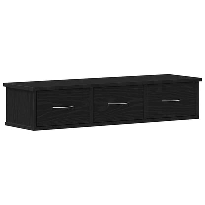 Armoire murale chêne noir 88x26x18,5 cm bois d'ingénierie