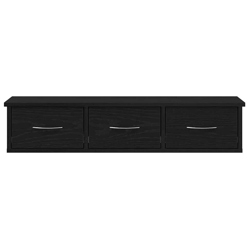 Armoire murale chêne noir 88x26x18,5 cm bois d'ingénierie