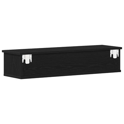 Armoire murale chêne noir 88x26x18,5 cm bois d'ingénierie