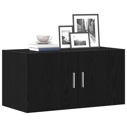 Armoire murale chêne noir 80x39x40 cm bois d'ingénierie