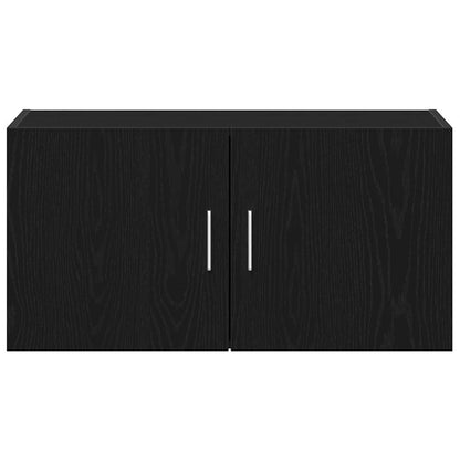 Armoire murale chêne noir 80x39x40 cm bois d'ingénierie