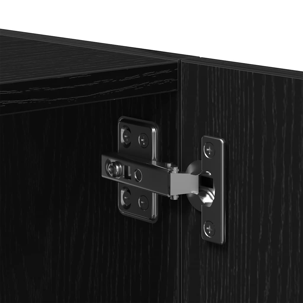 Armoire murale chêne noir 80x39x40 cm bois d'ingénierie
