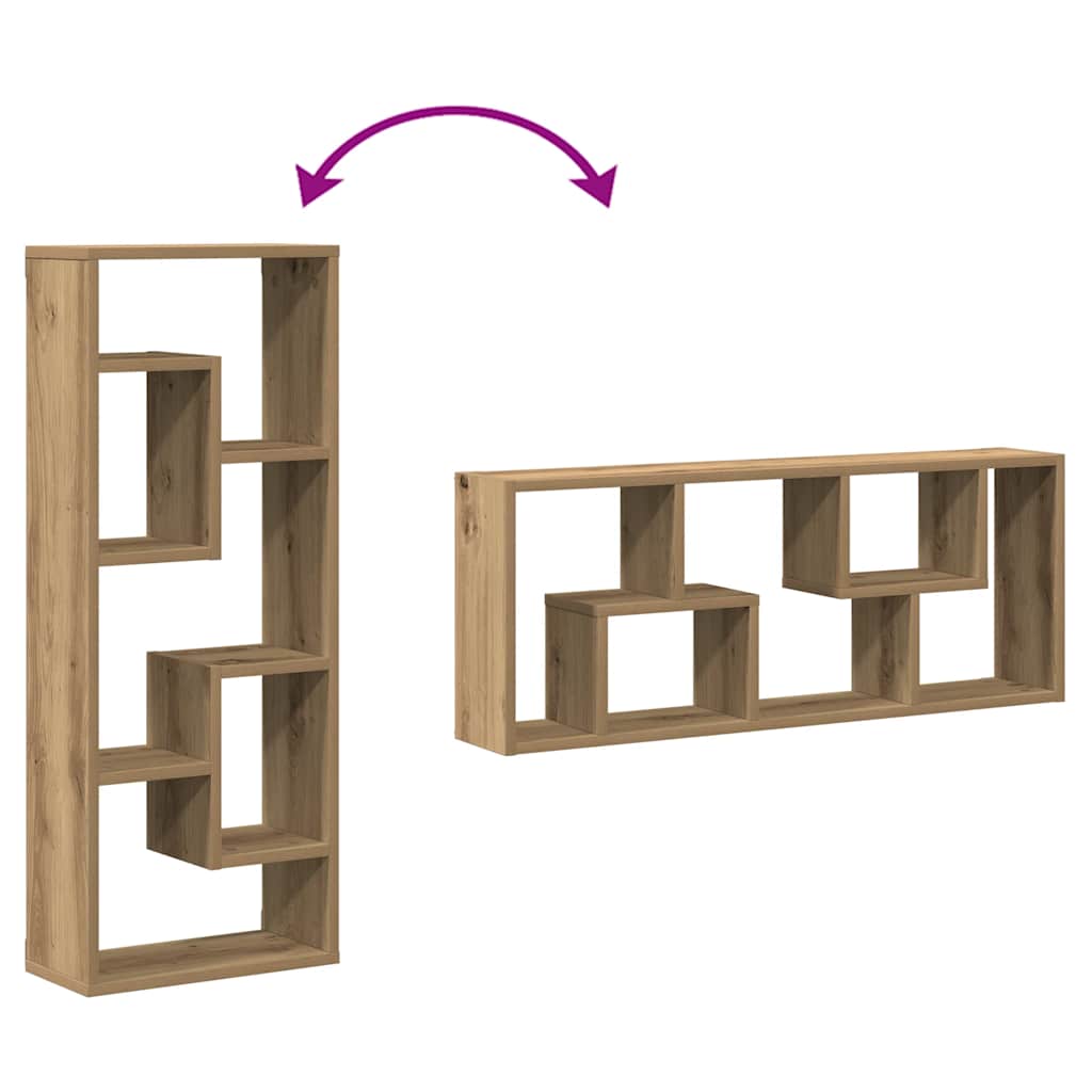 Étagère murale Chêne artisanal 36 x 16 x 90 cm Bois d'ingénierie