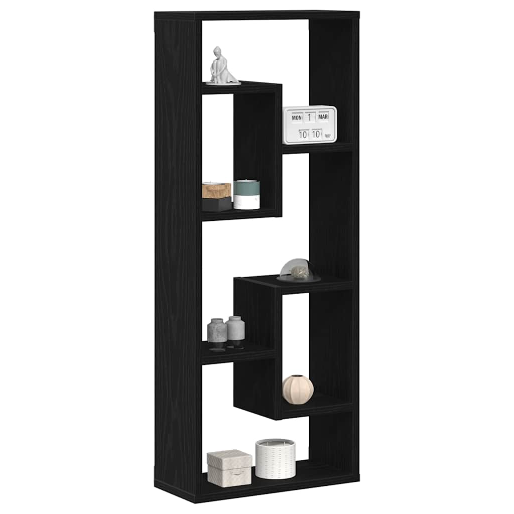 Étagère murale en chêne noir 36 x 16 x 90 cm, bois d'ingénierie