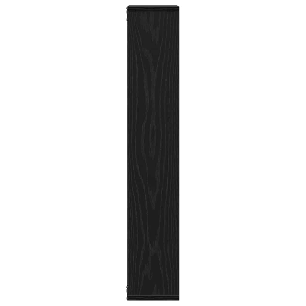 Étagère murale en chêne noir 36 x 16 x 90 cm, bois d'ingénierie
