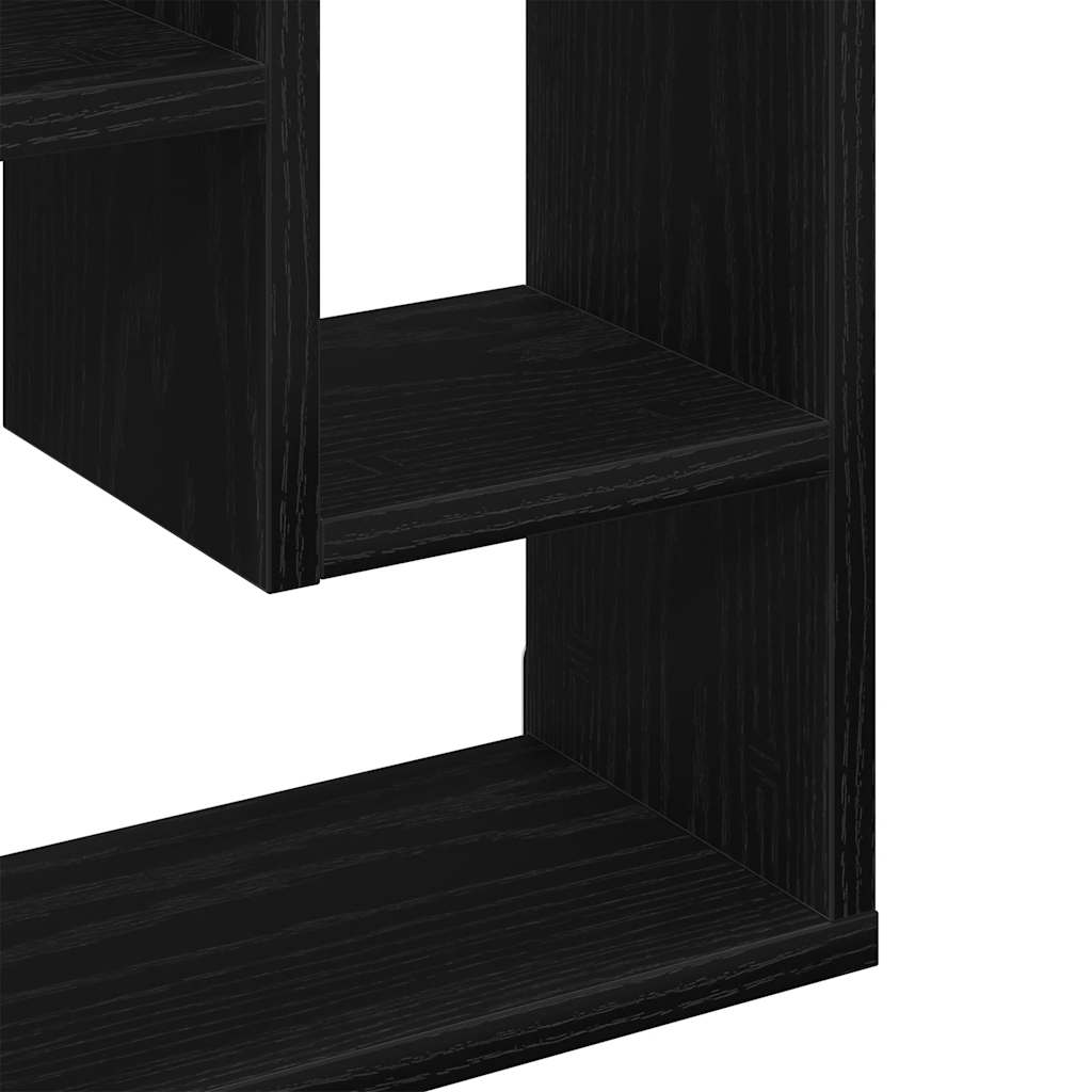 Étagère murale en chêne noir 36 x 16 x 90 cm, bois d'ingénierie