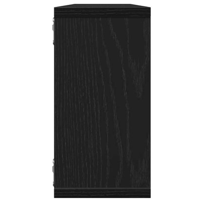 Étagères murales cube 2 pcs chêne noir 100x15x30 cm bois