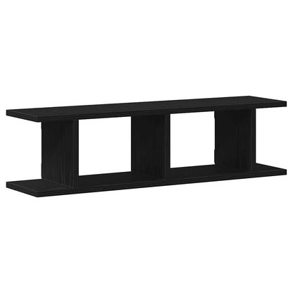 Étagères murales 2 pcs chêne noir 75x18x20 cm bois d'ingénierie