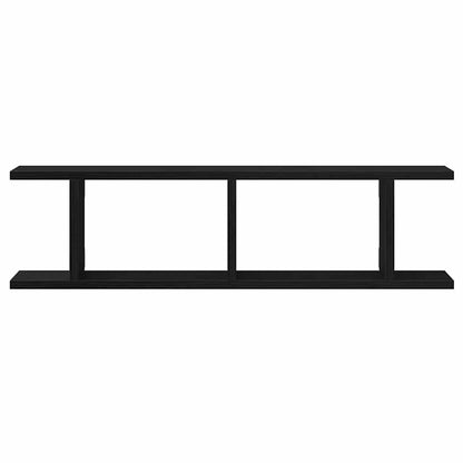 Étagères murales 2 pcs chêne noir 75x18x20 cm bois d'ingénierie