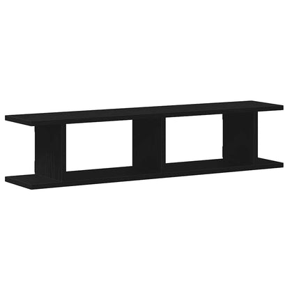 Étagères murales 2 pcs chêne noir 90x18x20 cm bois d'ingénierie