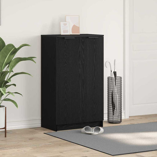 Meuble à chaussures avec étagère Chêne noir 59 x 35 x 100 cm