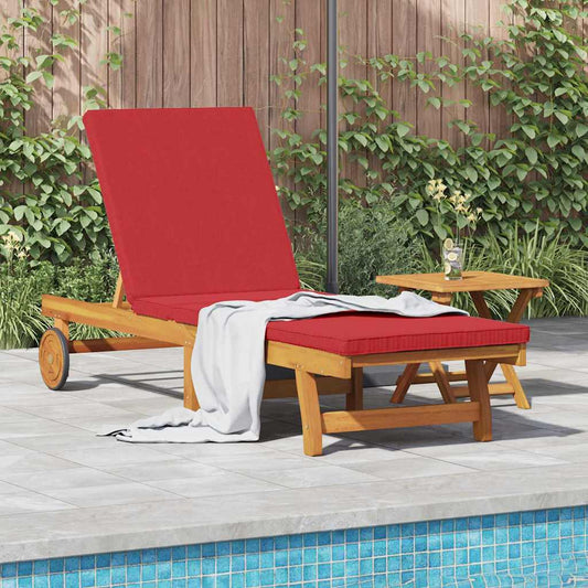 Transat 1-personne Marron 63 x 199 x 85cm Bois d'acacia massif
