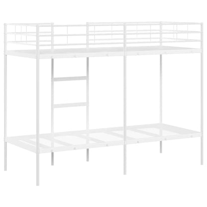 Lit superposé sans matelas blanc 75x190 cm acier