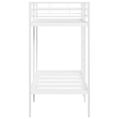 Lit superposé sans matelas blanc 80x200 cm acier