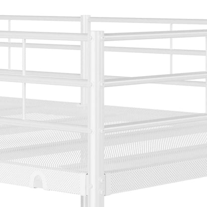 Lit superposé sans matelas blanc 80x200 cm acier
