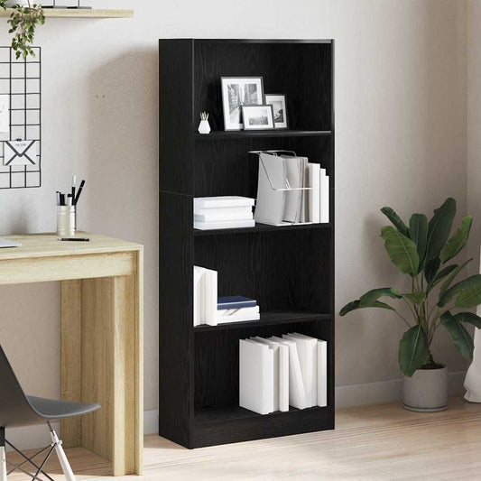 Étagère Chêne noir 60 x 24 x 143 cm Bois d'ingénierie