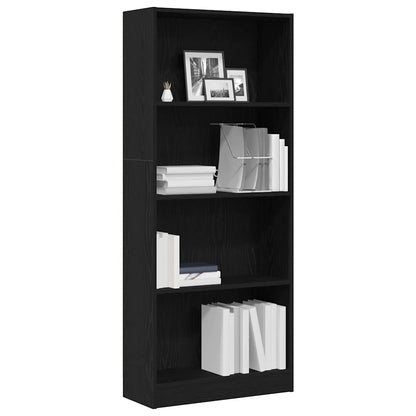 Étagère Chêne noir 60 x 24 x 143 cm Bois d'ingénierie