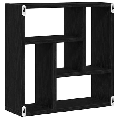 Étagère murale chêne noir 45x16x45 cm bois d'ingénierie